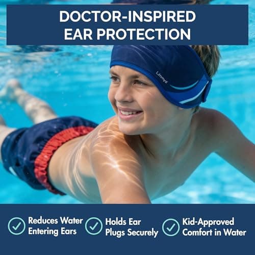 Limmys Swimming Headband for Kids and Adults – Non-Slip Neoprene Ear Band — view 2