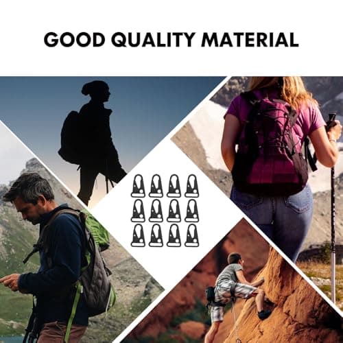 Healeved 12pcs Black Zinc Alloy Carabiner Clips Multifunctional Spring Snap Hooks Not Easy to Break for Outdoor Hanging Baskets and Keychains — view 3