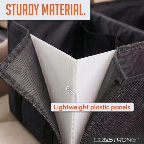 LIONSTRONG® Car Organizer [VERY STABLE DUE TO PLASTIC PANELS] — view 6