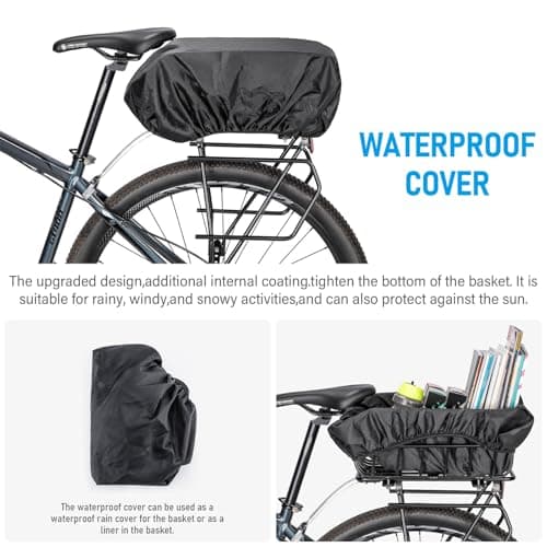 CXWXC Rear Bike Basket - Rear Mount Aluminium Bike Basket Large Capacity — view 3
