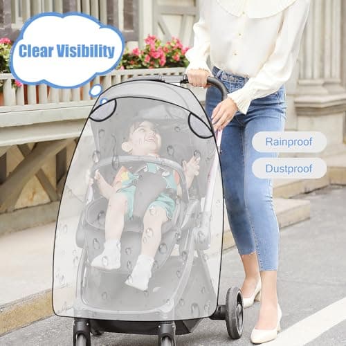 Universal Rain Cover for Pushchair,Windproof&Waterproof Pram RainCover,1pcs — view 5