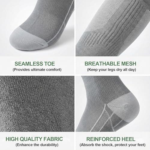 Rudfovn 3 Pairs Compression Socks for Women Men Flying, 20-30mmhg Knee High Travel Support Stockings, Ladies Flight Pressure Socks — view 5