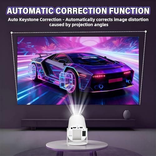 M300 MAX Portable Movie Projector with WIFI and Bluetooth, Wireless Projector with built in 36000+ Game 14 Emulator, 130 Lumen, 1024 * 600P, Android 11 Game Console for Outdoor, Home Theater(Red Box) — view 5