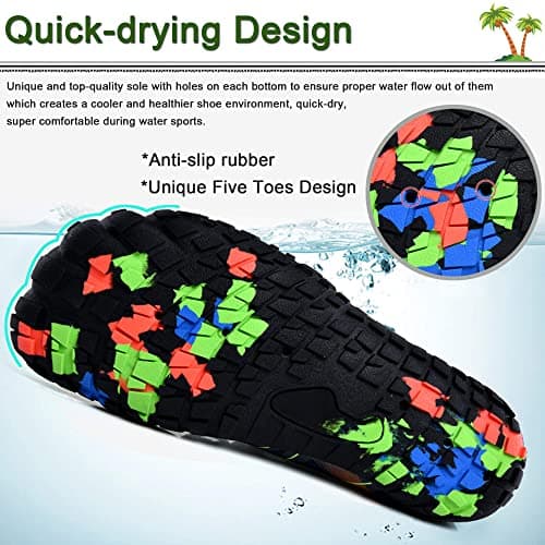 Barefoot Water Shoes Mens Womens Aqua Sea Swim Beach Shoes Mens Surf Quick Dry Ladies Lightweight Sport Wet Pool Diving Unisex Orange — view 3
