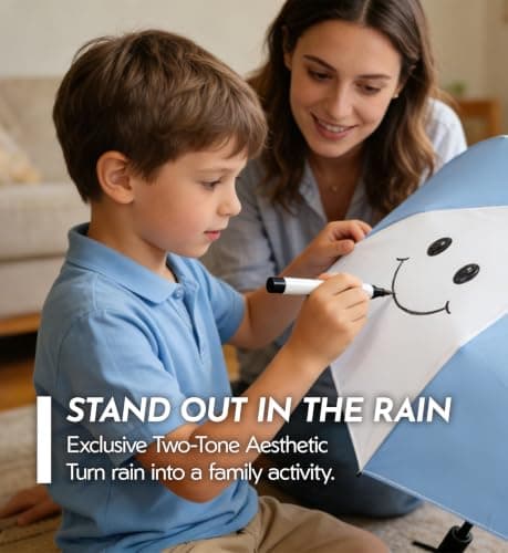 LILAC Windproof Automatic Umbrella, Strong 8 Ribs Compact Travel Brolly — view 4