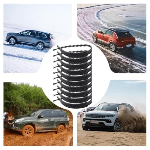Tyre Traction Straps Pack of 10 Winter and Cold Accessories for Road Travel — view 5