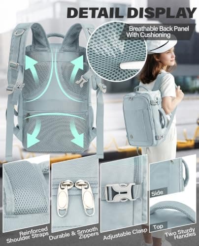 VANKEV 40x20x25 Ryanair Cabin Bag Underseat Travel Backpack Hand Luggage — view 5
