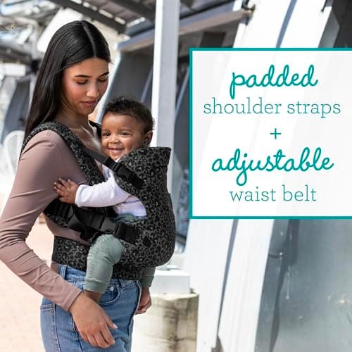 Infantino Flip Advanced 4-in-1 Baby Carrier - Ergonomic, Convertible, Face-in and Face-Out Front and Back Baby Carrier Newborn to Toddler 3.6-14.5 kg, Grey Leopard — view 5