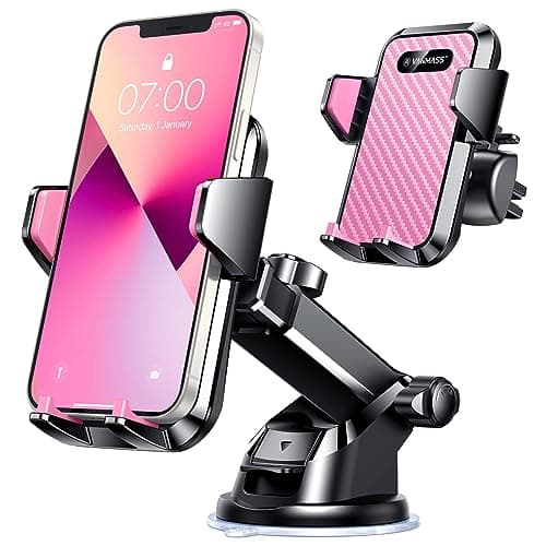 VANMASS Top Car Phone Holder 2026 [85+ lbs Strongest Suction & True Military-Grade] Rotatable Mobile Phone Mount Universal Dashboard Windscreen Vent Desk Automobile for iPhone 17-Pro Max 16 15 Samsung