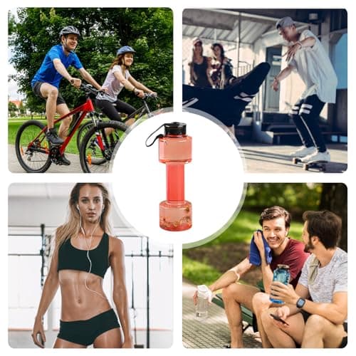 Dumbbell Shaped Water Bottle - Leak-proof Dumbbefelles Water Container — view 3