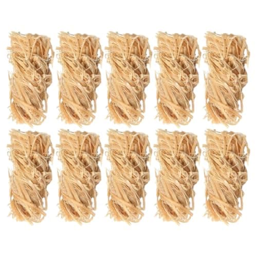 ibasenice 12pcs Wax Wood Firelighters Quick Charcoal Fire Starters Brown