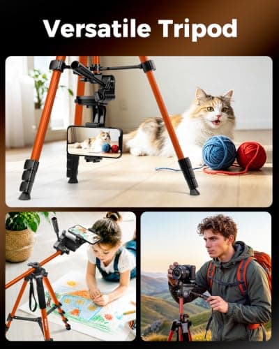 Nineigh Camera Phone Tripod, 75'' Lightweight DSLR Camera Stand — view 6