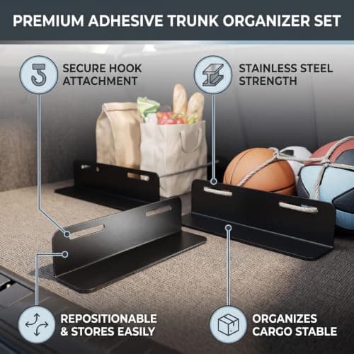 Stainless Steel Trunk Organizer Blocks for SUVs — view 4