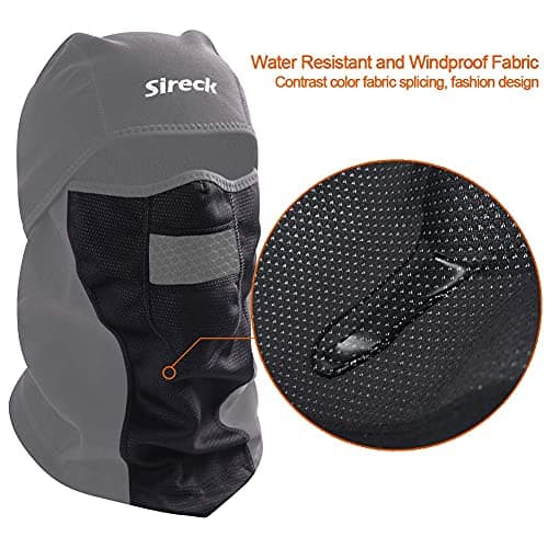 Sireck Cold Weather Balaclava Ski Mask, Water Resistant and Windproof Fleece Thermal Face Mask, Hunting Cycling Motorcycle Neck Warmer Hood Winter Gear for Men Women — view 6