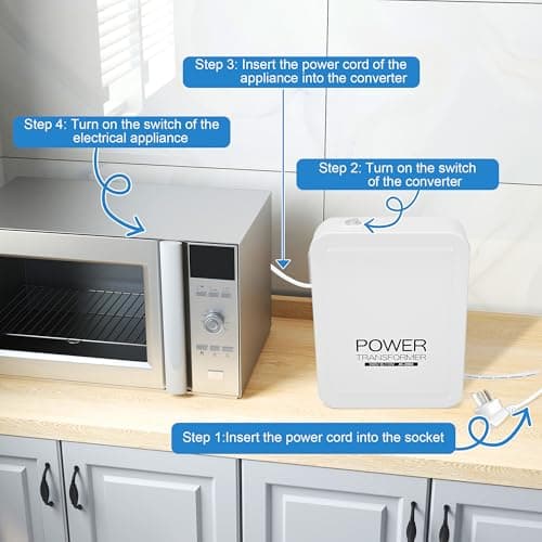 uyoyous 2000W Step Down Voltage Converter Transformer 240V ~110V Step Down Transformer US to UK with Temperature Control Circuit Breaker Protection — view 5