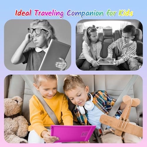 TECJOE 2 Pack LCD Writing Tablet, 10 Inch Colorful Doodle Board for Kids, Electronic Drawing Tablet Drawing Pads,Kids Travel Games Activity for Learning,Gifts for 3–6-Year-Old (Dark Blue and Magenta) — view 4