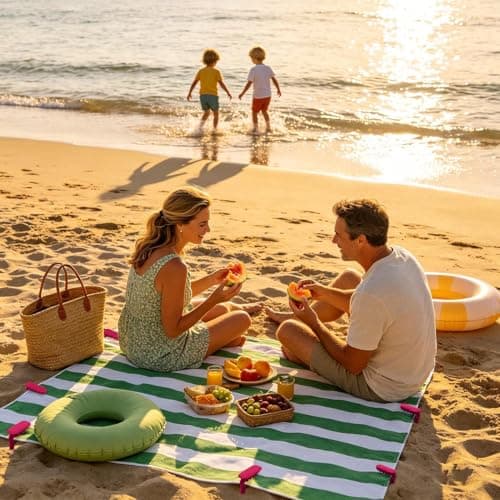 Ground Pin For Picnic Rugs - Anti-Fade Clamp Easy Installation - Beach Rug Clamp For | for Travelers, Family and Adventurers, Outdoor Concert, Spring Break and Sunbathing — view 2