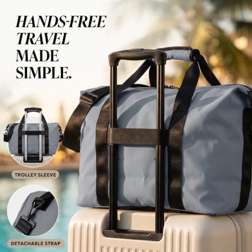 LUGG Vacay 3-Piece Travel Set – 55x35x23cm Hard Shell Cabin Suitcase, Travel Duffle Bag & Toiletry Bag, ABS Luggage with TSA Lock, 360° Spinner Wheels, Waterproof Holdall for Airline & Weekend Travel — view 2