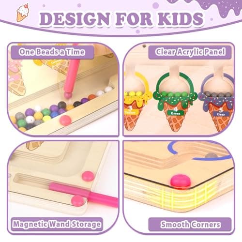Konijiwa Girls Toys Montessori Magnetic Color and Number Maze Gifts Toys for 3 4 Year Old Boy Girls Colour Sorting for Toddlers Fine Motor Skills Toddler Montessori Educational Kids Preschool Toys — view 3