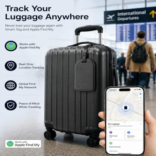 Luggage Tracker Tag with Built-In Locator No Extra Tracker Needed — view 2