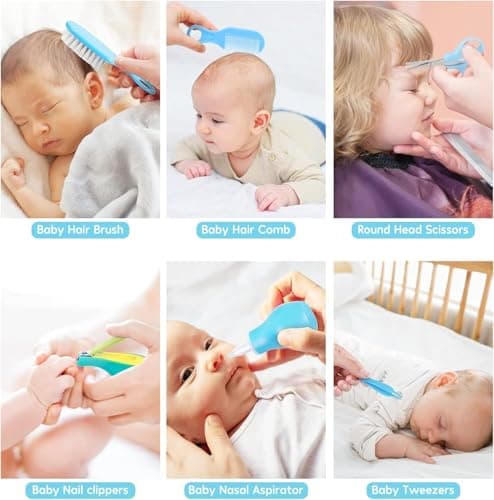Baby Healthcare and Grooming Kit, Portable Baby Safety Care Set, Baby Essentials kit for Newborn (Blue 20 in 1) — view 3