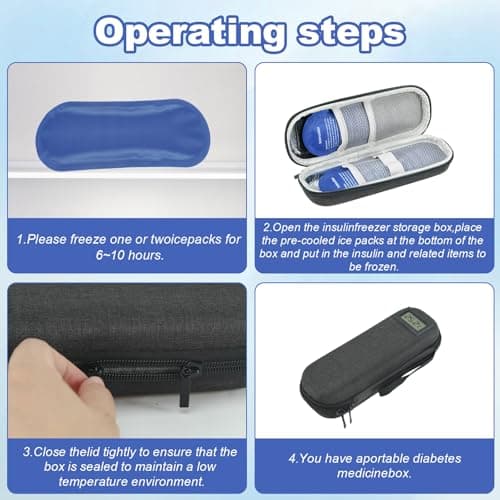 Insulin Cooler Travel Case with Temperature Display Portable Medication — view 4