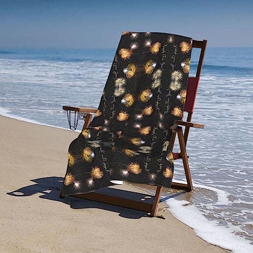 SSYGHT Soft Microfiber Bath Towels â€“ Highly Absorbent, Happy New Year Full Print Design for Bathroom, Beach, and Travel Use — view 5
