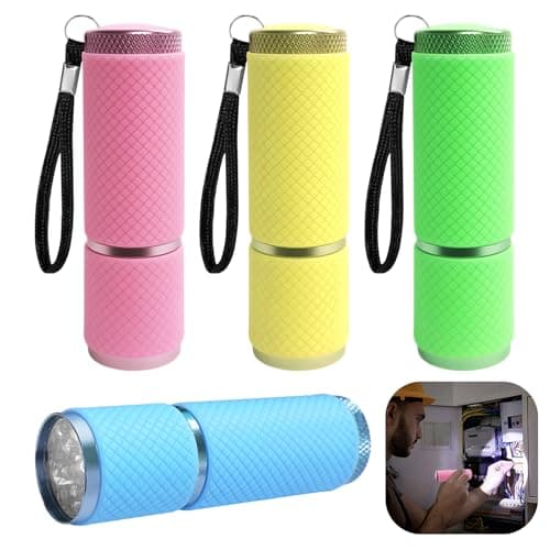 ZynoMUCH Small Torch, 4 Pack Mini Torches Battery Powered, Flashlight-Torch Super Bright with 9 LEDs for Kids Adult Camping Hiking Outdoors Gift (Batteries not Included) — view 6