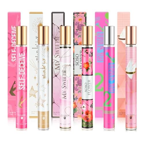 Premium Women Perfume Gift Set - 6x35ml Long Lasting Eau de Parfum with Sweet Floral and Fruity Notes - Travel Portable Parfum-Gift Sets for Her, Gift Sets for Mum, Gifts for Women Birthday