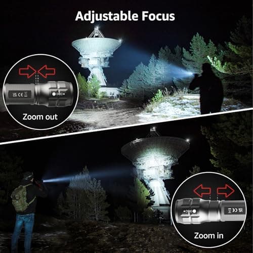 Lepro LE LED Torch Battery Powered, LE1000 Hand Camping Flashlight, 2 Packs — view 3