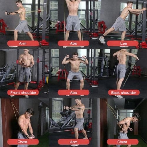 DSL Resistance Bands Set with Handles, 150lbs Exercise Bands for Home Gym — view 6