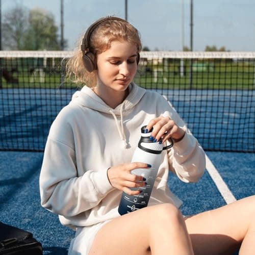 Fjbottle Sports Water Bottle 1000ml Magnetic Lid Tritan BPA Free — view 6