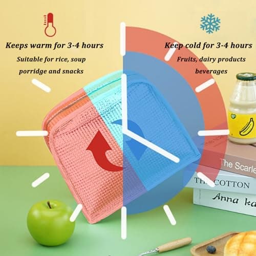 JiaYouLC Reusable Lunch Bags for Adults Women's Insulated Cooler Lunchbag Girls Ladies Waterproof Lunch Box Tote Bag for Work Travel Picnic School (PurpleFlower) — view 4