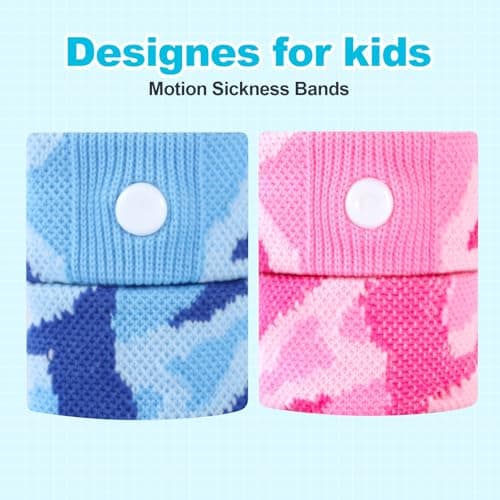 SZSTYYP Motion Sickness Bands for Kids Cruise Travel Essentials Anti-Nausea Acupressure Wristband for Morning Car Sea Sickness Wristbands for Kids (2 Pairs Purple)…… — view 2