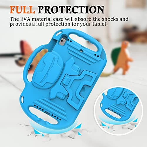 Surom Case for iPad 6th/5th Gen 9.7" 2018/2017, iPad Air/Air 2, Blue — view 5