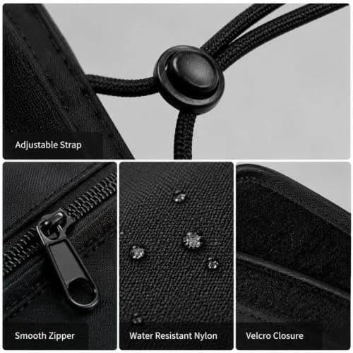 Jenck RFID Neck Wallet for Traveling Anti-Theft Hidden Passport Crossbody Bag (Black) — view 5