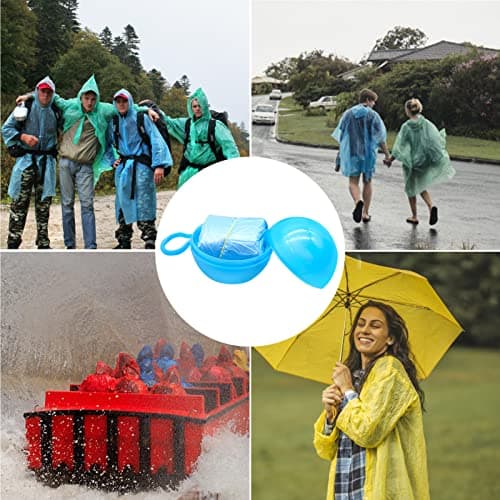 TULEBOLIAN 4-Pack Waterproof Raincoat Balls for Adults - Lightweight, Portable Emergency Ponchos with Key Rings, Ideal for Camping, Hiking, Cycling & Outdoor Sports — view 6