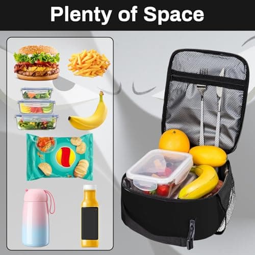 Vixano Cool Lunchbox, Angry Print Themed Lunch Bag Kids, Waterproof Boys Lunch Bag, Insulated Lunch Bag Kids for School Picnic Travel Beach, Gamer Gift for Boys — view 4