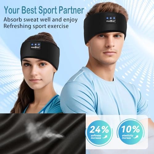 MUSICOZY Sleep Headphones Headband for Side Sleepers Bluetooth 5.4 — view 5