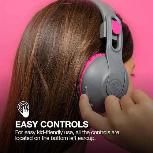 JLab JBuddies Studio 2 Kids Headphones Wireless - Wired Mode, Sharing, Pink — view 6