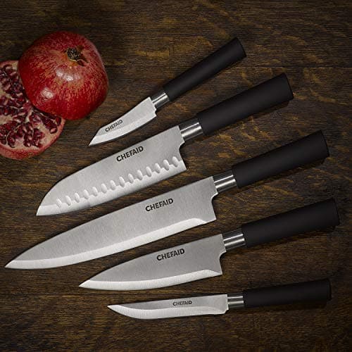 Chef Aid Stainless Steel Paring Knife, 3 Inch – Soft Grip Handle for Precision Cutting, Ideal for Peeling and Detailed Food Prep — view 6