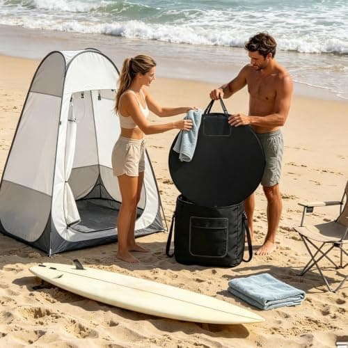 Portable Privacy Shower Tent Storage Bag - Outdoor Travel Carry Case — view 2