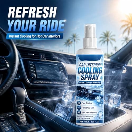 Interior Cooling Spray for Car,100ml Refreshing Long-Lasting - Car Smell Remover Cooler Spray - for Summer Long Driving Commuting Travel Road Trip Leather Seat Dashboard — view 4
