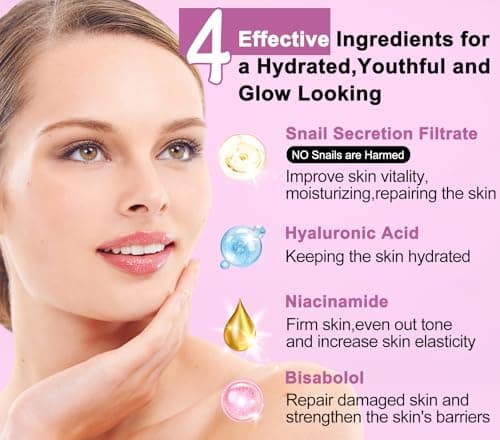 Skincare Set,6 PCS Snail Mucin Skin Care Set,Snail Mucin Anti-aging Moisturizing Repair Soothing Hydrating Facial Skin Care Routine Kit ,Travel Skincare Gift Set for Teen Girl Women Mothers Day — view 3