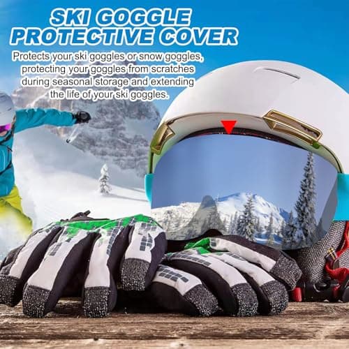 BSITSSS 2 Pcs Ski Goggle Protector Cover, Protective Goggle Cover Portable, Ski Goggle Cover Sleeve Anti-Scratch, Fashion Ski Goggles Protective Cover, Ideal for Travel and Après-ski — view 5