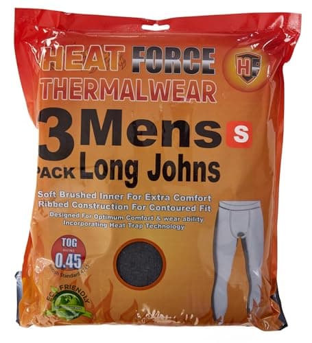 Keanu Mens Thermal Bottoms - Pack of 3 - Winter Warm Brushed Underwear Long Johns Baselayer - Sizes S M L XL 2XL (Black, Medium) — view 4