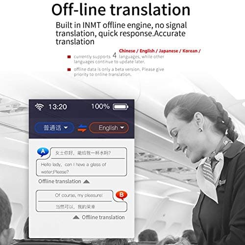 MSQL Instant Voice Language Translator Device, Mini Handheld Two Way WiFi Translator, Support Multi- Languages, for Learning Travel Business,Red — view 3