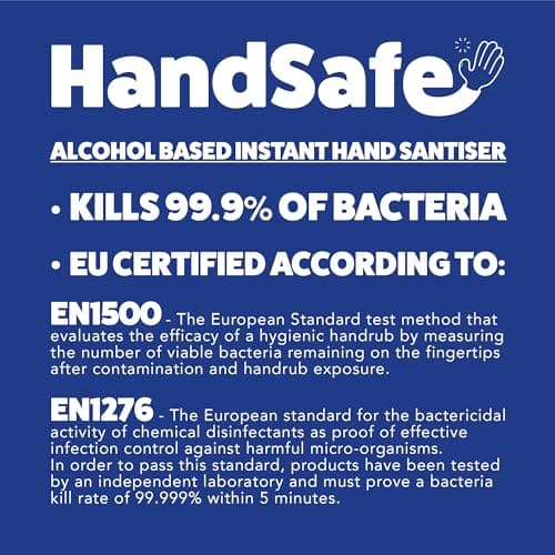 Handsafe - 3 x 30ml Hand Sanitiser Liquid Multipack, Kills 99.9%+ of Bacteria & Viruses, 72% Alcohol Based, Medical Grade, Anti Bacterial Fast Acting Formula — view 2