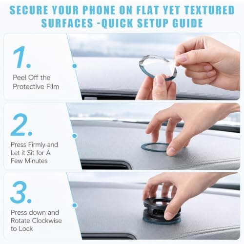 PYserne Magnetic Phone Holder with 2 Metal Rings, Double-Head Car Phone Holder 360° Adjustable Car Mount Foldable for Your Car Gym Mirror Flat Ultra-Stable Grip for All Smartphones — view 4