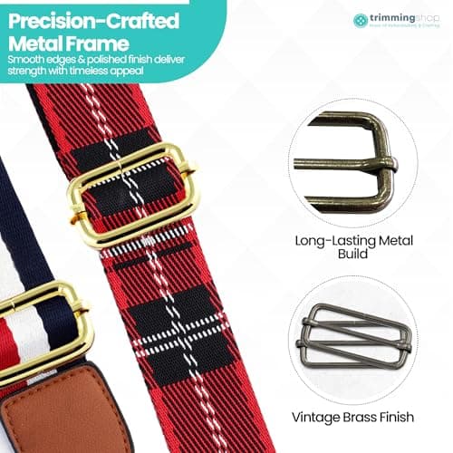 Trimming Shop 2pcs Triglide Slider Buckle Metal Adjustable Durable Lightweight Slide Buckle for Webbing Straps, Backpack, Fasteners Strap, Pet Collars and Bag Accessories, 50mm, Gunmetal — view 4